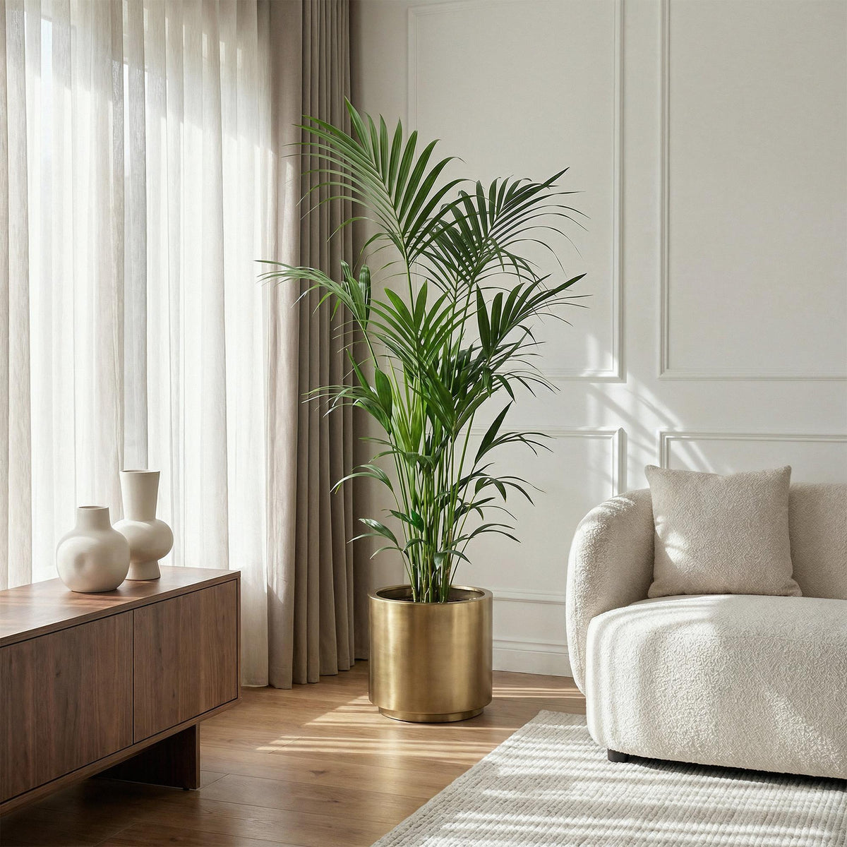 Green boutiQ - Plante d'intérieur - Howea Forsteriana - Palmier Kentia - Entretien facile - Vert - 1 plante - Pot 27cm - Hauteur 160-170cm