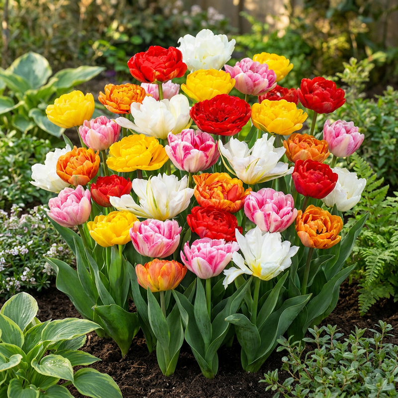 30x Tulipa Double mix - Gevulde tulp mix - Diversen - Voorjaarsbloeier - Bolmaat 11/13