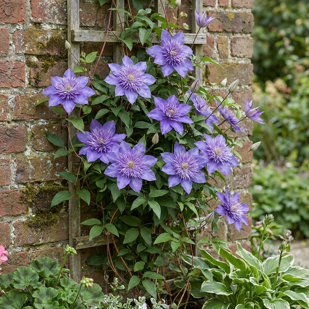 4x Clematis Multi Blue - Bosrank - Blauw - Klimplant - Ø9cm - ↕35cm