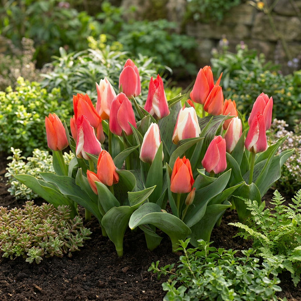 80x Tulipa Greigii mix - Greigii-tulp mix - Diversen - Voorjaarsbloeier - Bolmaat 11/14