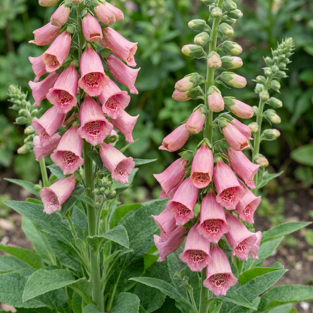 Green boutiQ - Stauden - Digitalis mertonensis - Fingerhut - Schatten - Rosa - 1 Pflanze - Topf 11cm - Höhe 15-25cm