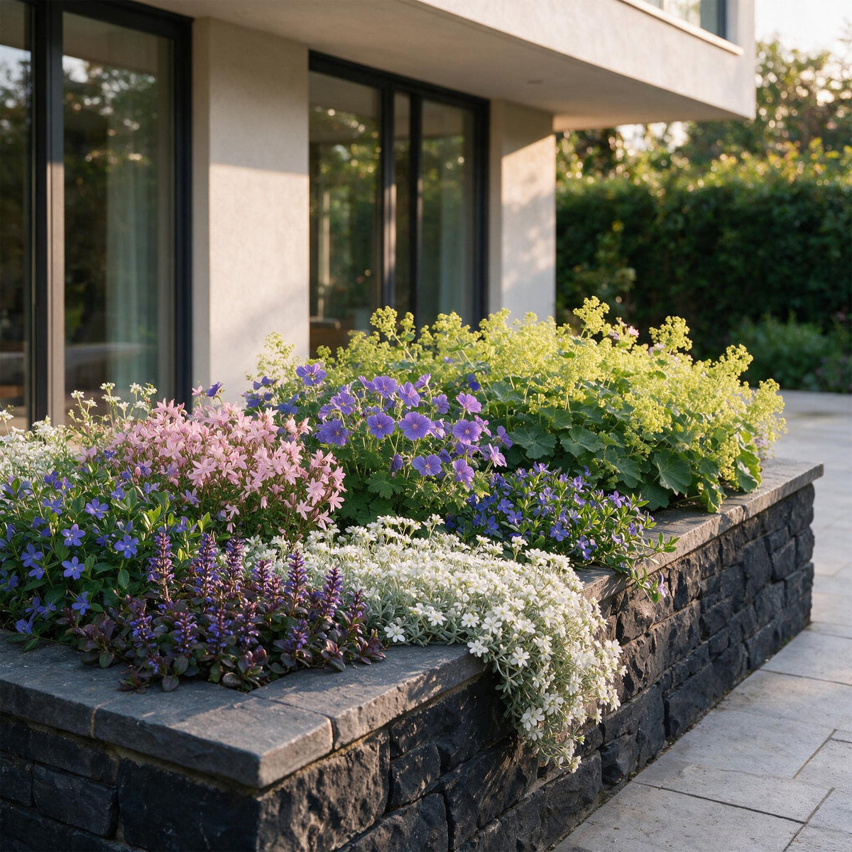 Vasteplant - Borderpakket - Bodembedekend - Diversen - Soorten en kleuren - 12 Planten - Pot 11cm - Hoogte 15-25cm