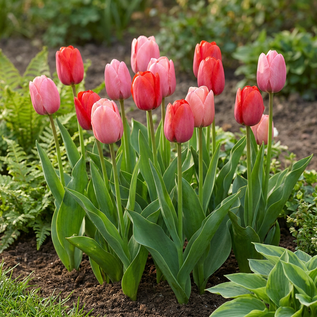 320x Tulipa Pink - Red - Tulp - Roze en Rood - Voorjaarsbloeier - Bolmaat 10/12