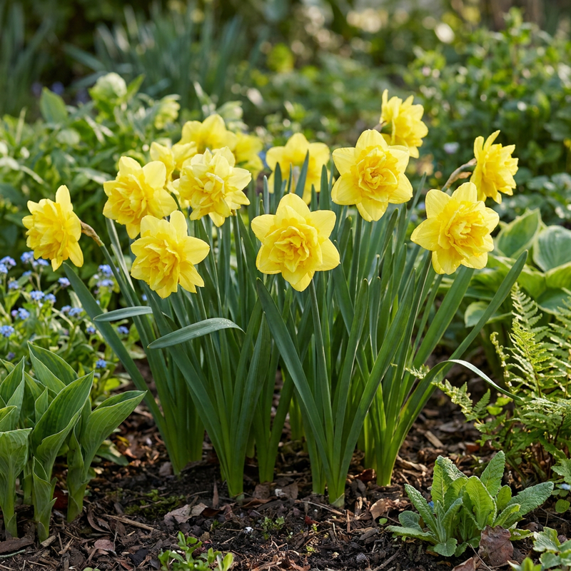 10x Narcissus Golden Ducat - Gevulde gele narcis - Geel - Voorjaarsbloeier - Bolmaat 12/14