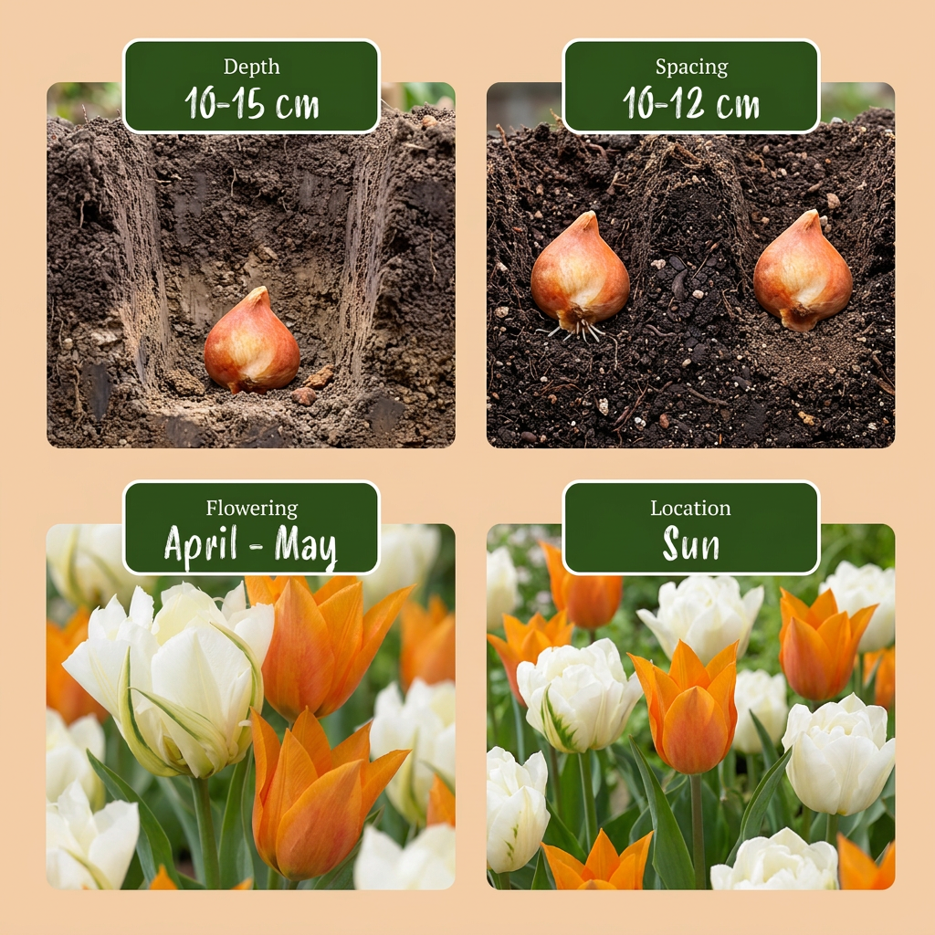60x Tulipa Sunbath - Tulp Sunbath - Geel en Wit - Voorjaarsbloeier - Bolmaat 11/12
