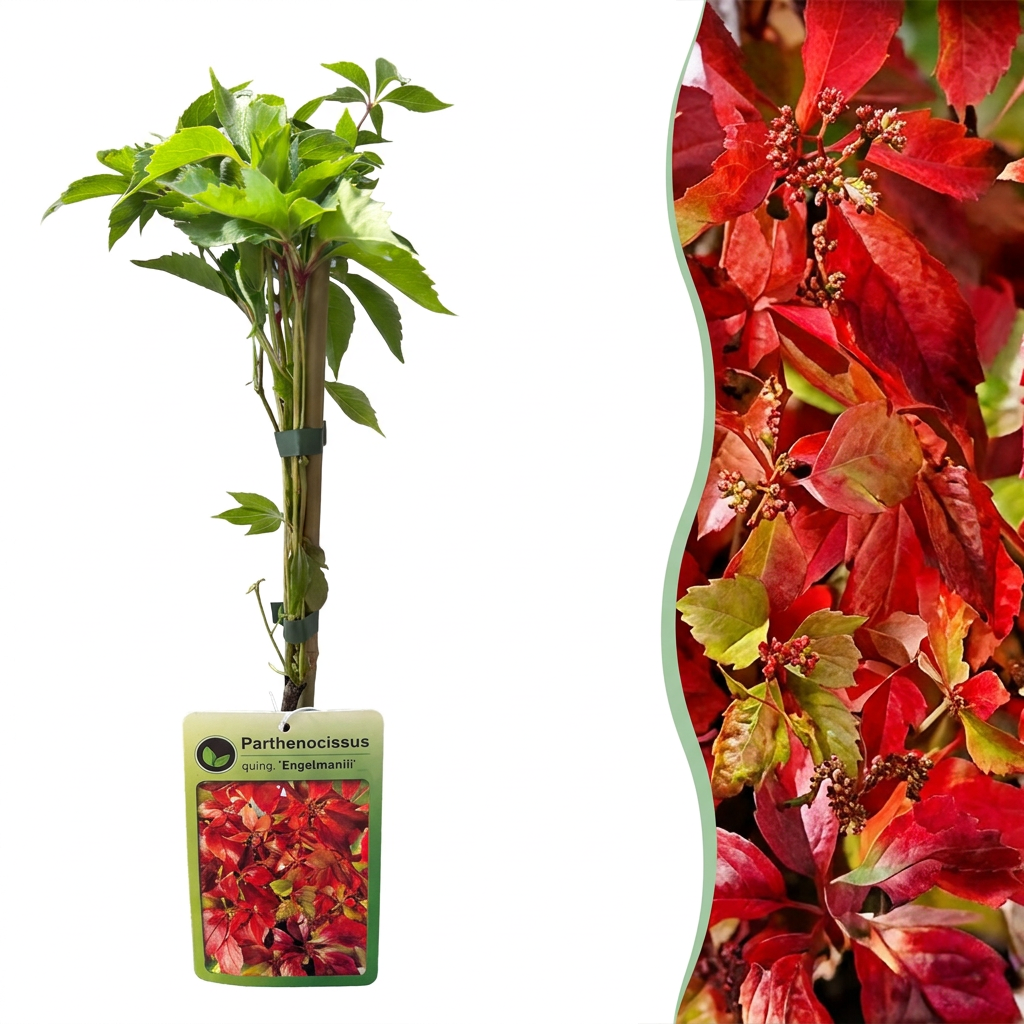 6x Parthenocissus quin. 'Engelmannii' - Engelmann ivy - Yellow - Green - Climber - Ø9cm - ↕35cm