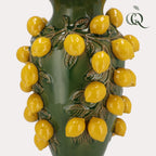 Vase pierre M - H38 L24 - Vert-Citron