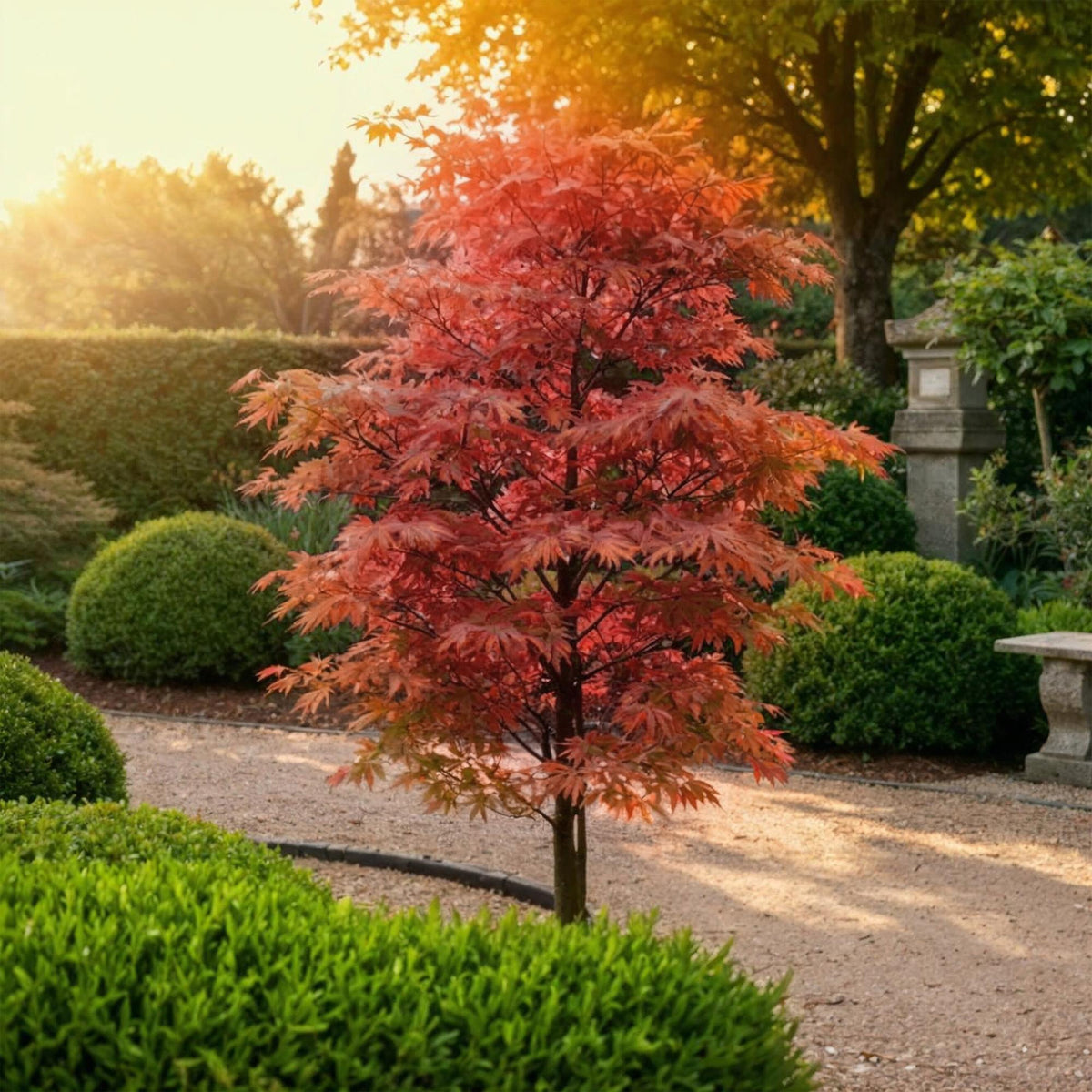 Green boutiQ - Plante de jardin - Acer palmatum Beni-maiko - Rouge - 1 Plante - Caduc - Entretien facile - Pot 12 cm Hauteur 35 cm