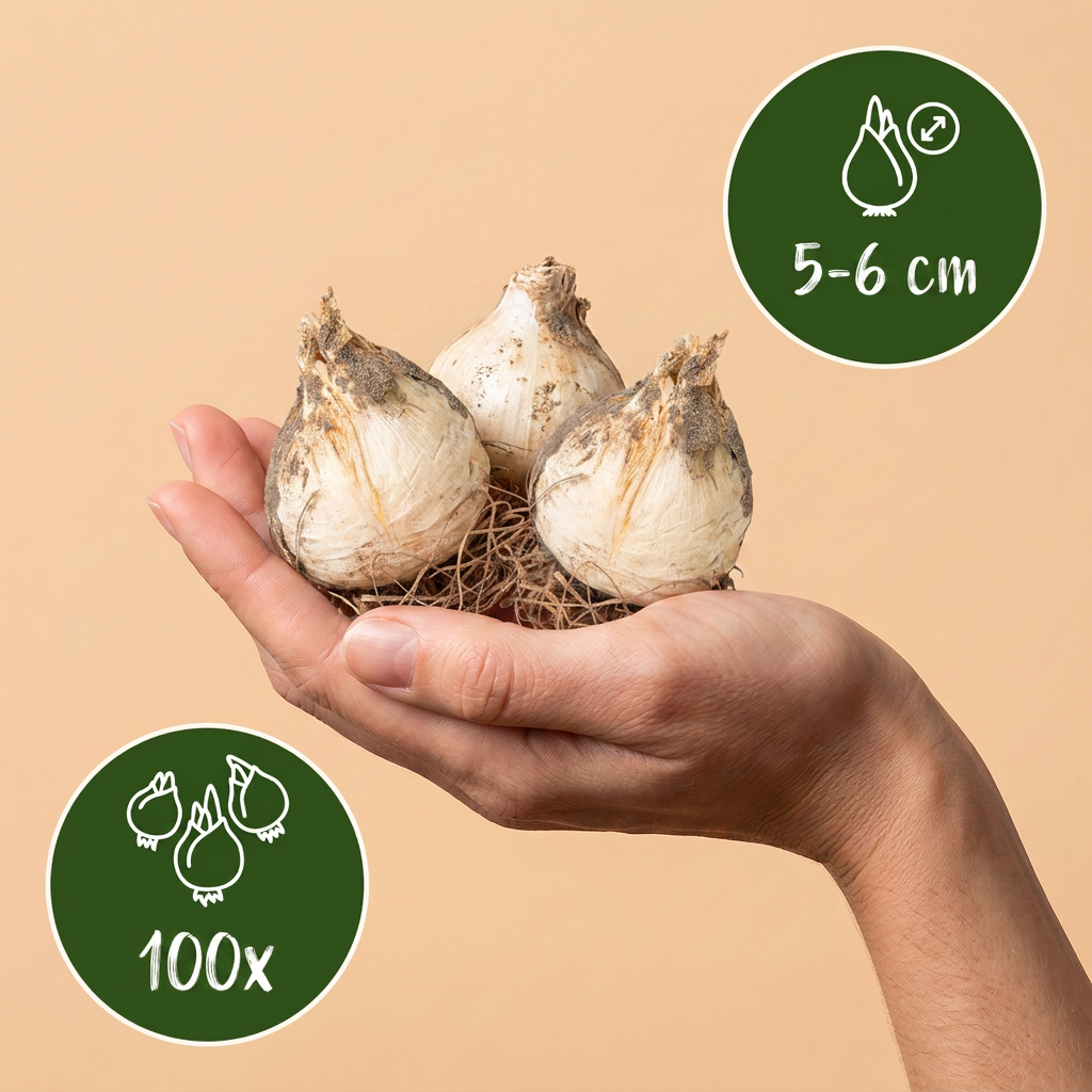 Green boutiQ - Bloembollen - Allium Sphaerocephalon - Kleur Paars - 100 stuks - Bolmaat 5/6 - XXL Pack - foto 3