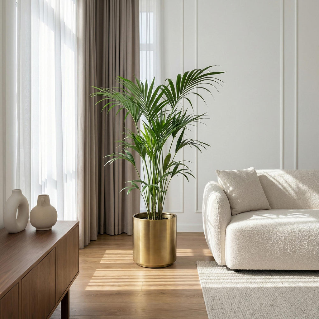Green boutiQ - Plante d'intérieur - Howea Forsteriana - Palmier Kentia - Entretien facile - Vert - 1 plante - Pot 24cm - Hauteur 140-150cm