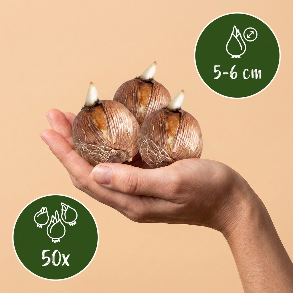 Green boutiQ - Bloembollen - Crocus Large Flowering mix - Diversen kleuren - 30 stuks - Bolmaat 7/8 - XXL Pack - foto 3