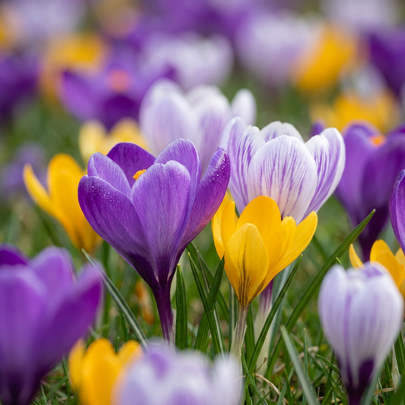 400x Crocus Species mix - Krokus soortenmix - Diversen - Verwilderingsbol - Bolmaat 5/6