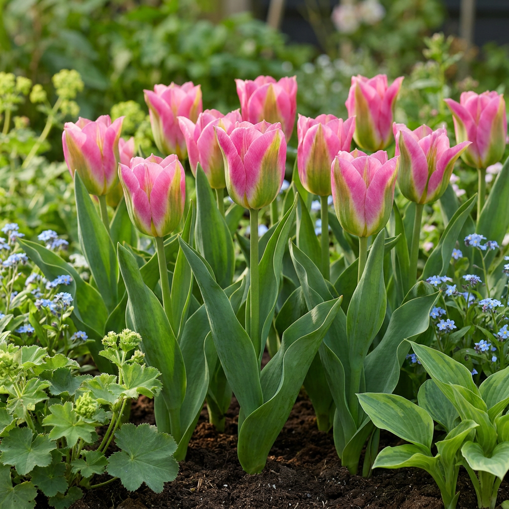 96x Tulipa Striped Crown - Gestreepte Kroon Tulp - Diversen - Voorjaarsbloeier - Bolmaat 11/12