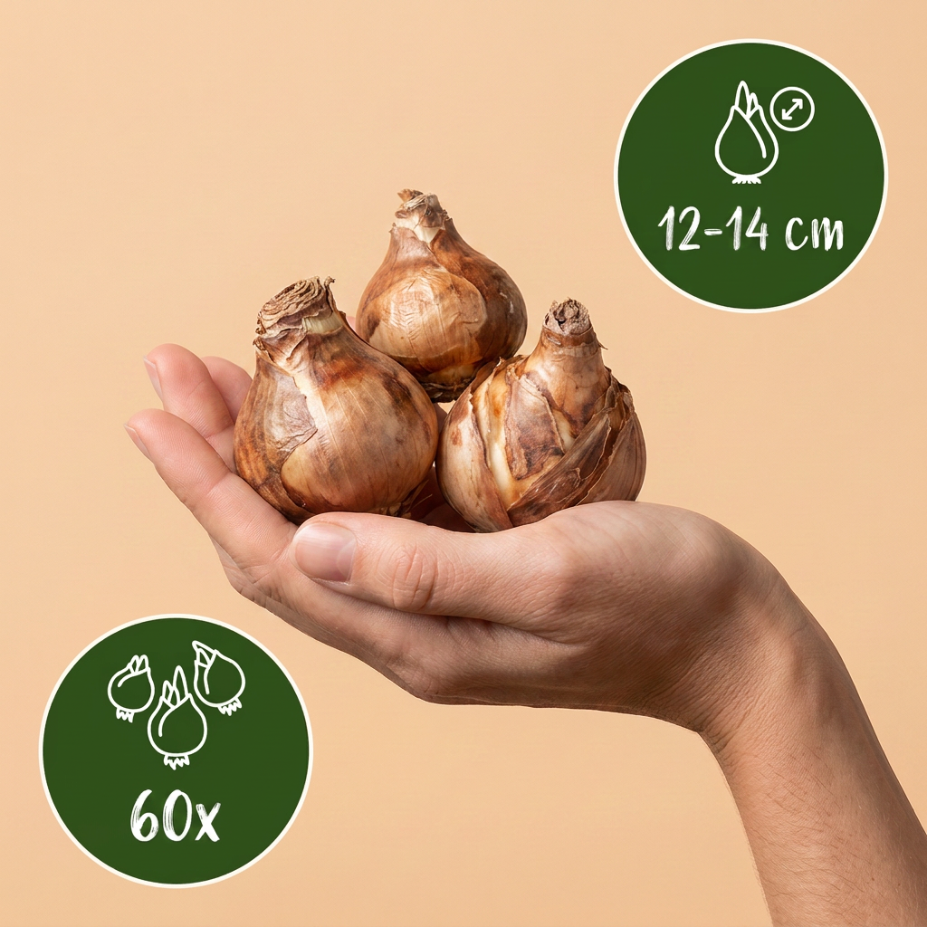 60x Narcissus Carlton - Gele narcis - Geel - Voorjaarsbloeier - Bolmaat 12/14
