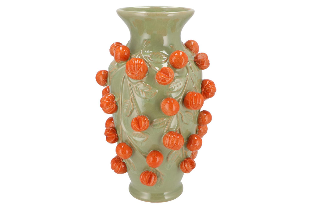 Vase pierre M - H38 L24 - Vert pistache - Mandarine