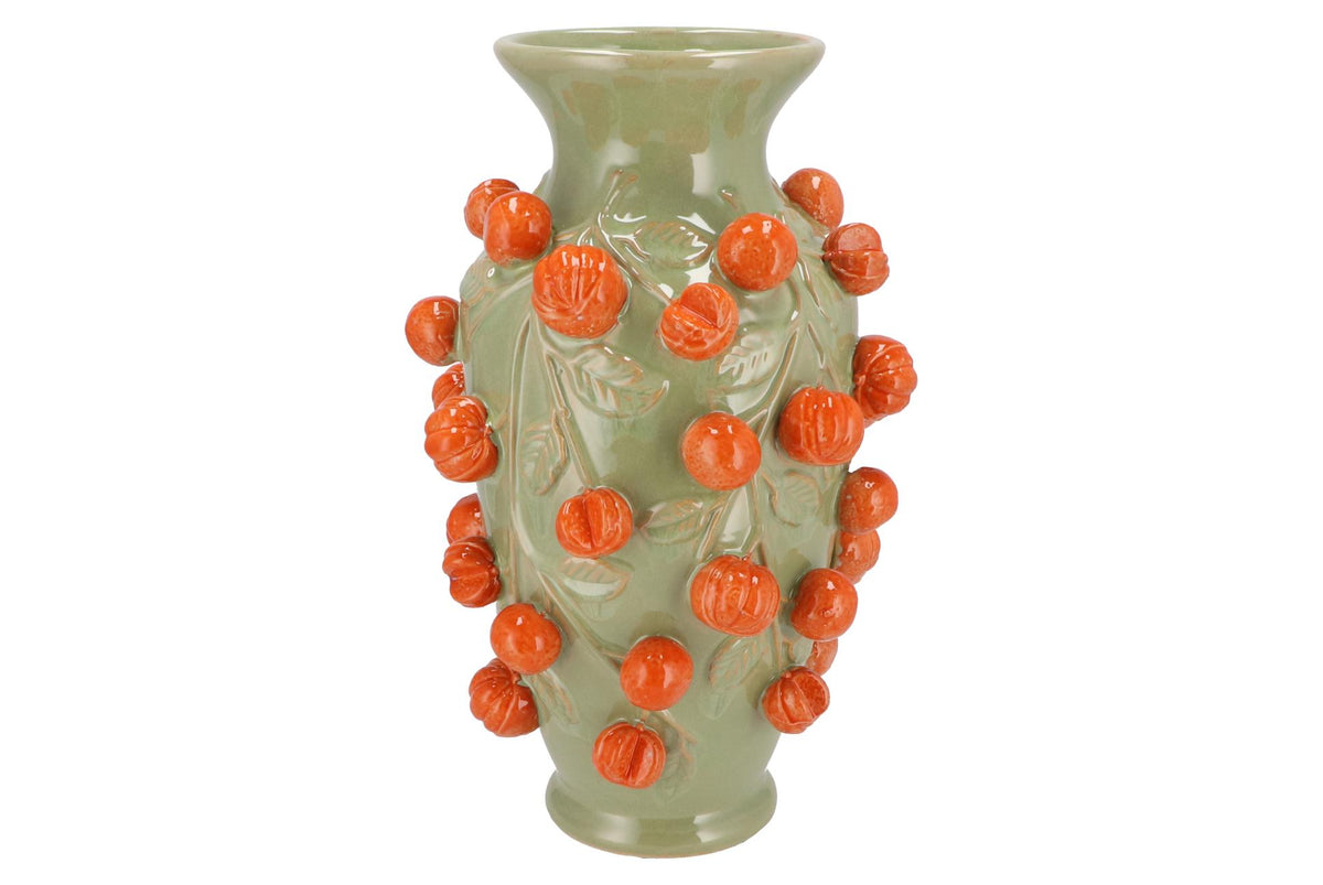 Vase pierre M - H38 L24 - Vert pistache - Mandarine