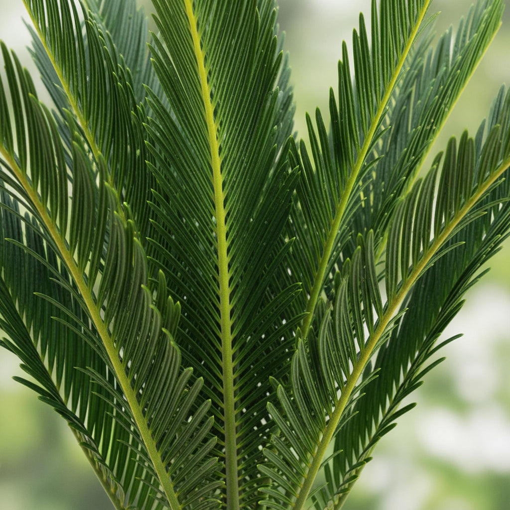 Green boutiQ - Plante d'intérieur - Cycas revoluta - Palmier sagou - Faible entretien - Vert - 2 - Pot 15cm - Hauteur 45-55cm