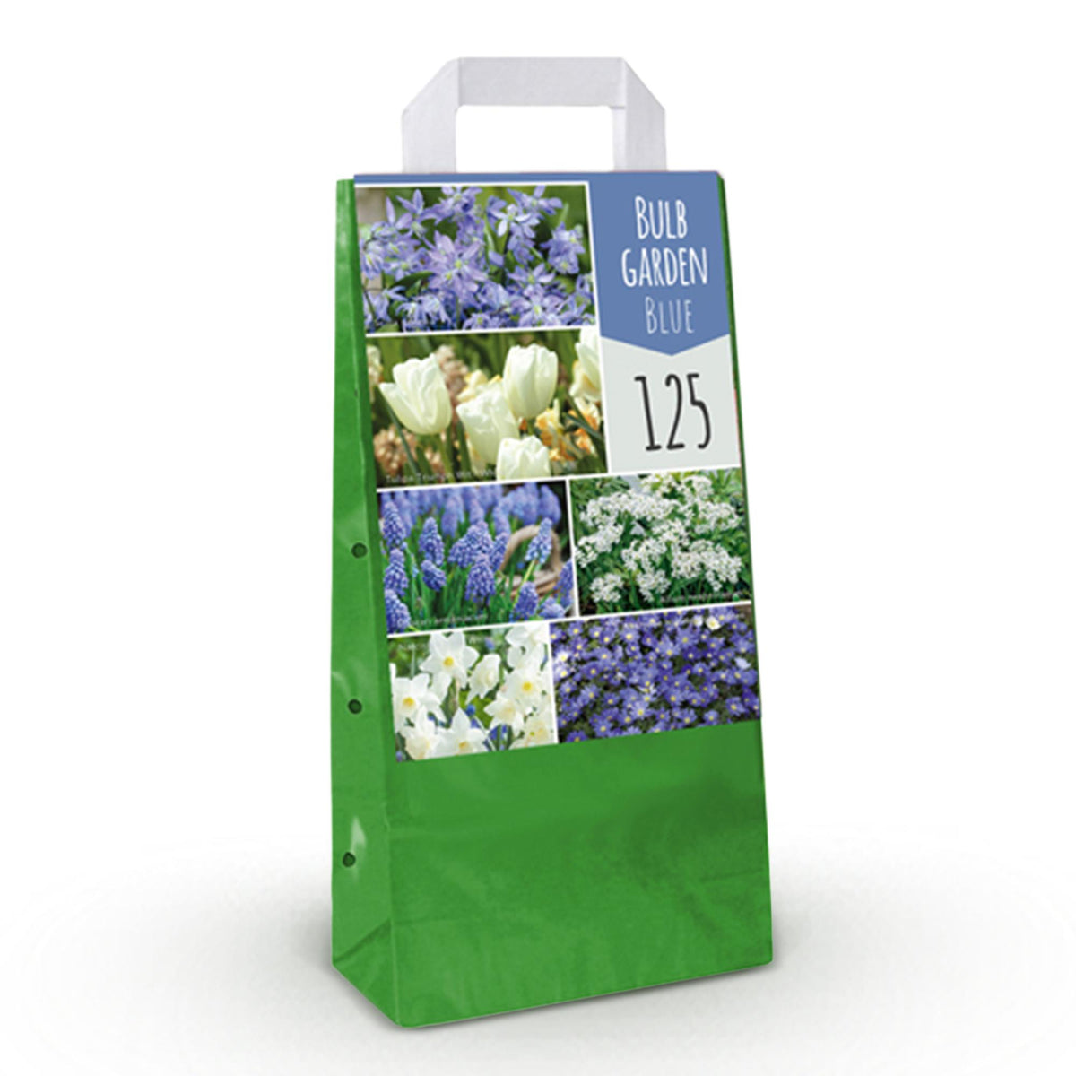 Green boutiQ - Bloembollen - Bulb Garden Blue mix - Diversen soorten - Kleur Blauw - 125 stuks - Gift Verpakking