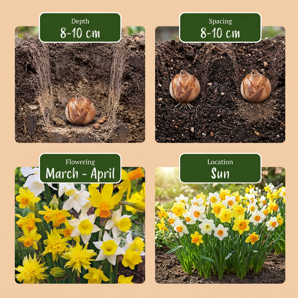 40x Narcissus Botanical Mix - Botanische narcissenmix - Geel en Wit - Verwilderingsbol - Bolmaat 10/12