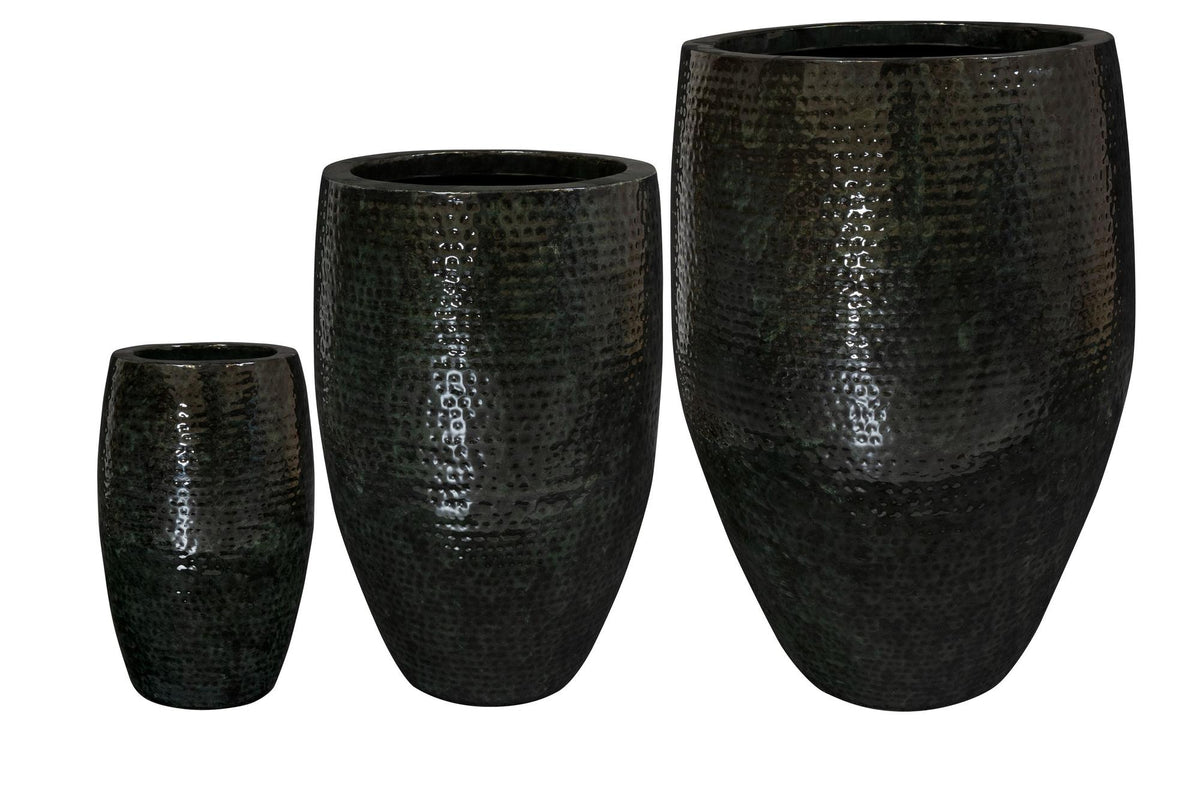 Lot de 3 pots - Thom Métal noir - Large