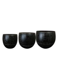 Pot - Zwart -Belia vintage black - set van 3