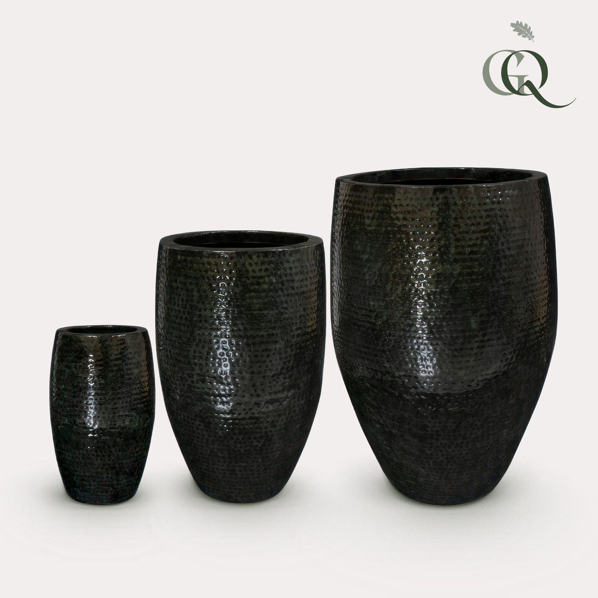 Lot de 3 pots - Thom Métal noir - Large
