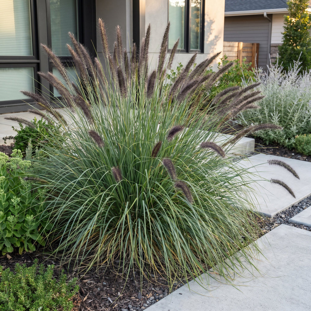 Green boutiQ - Gräser - Pennisetum alop. Black Beauty - Lampenputzergras - Mit Blütenähre - Grün - 6 Pflanzen - Topf 11cm - Höhe 15-25cm