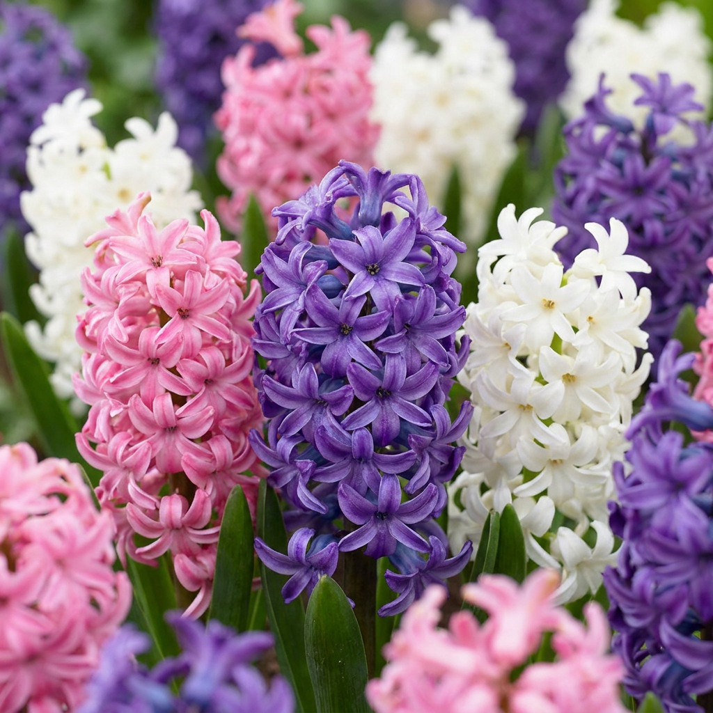 80x Hyacinthus Pastel mix - Pastel mix hyacint - Pastel - Voorjaarsbloeier - Bolmaat 14/15