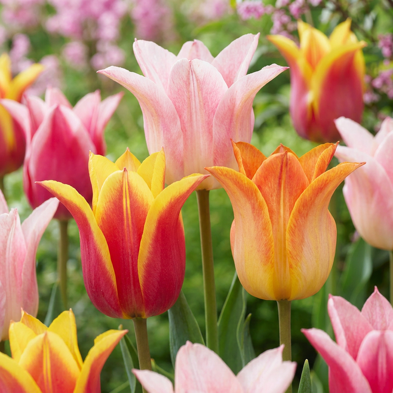 24x Tulipa Ballade mix - Lelievormige tulp Ballade mix - Diversen - Voorjaarsbloeier - Bolmaat 11/12