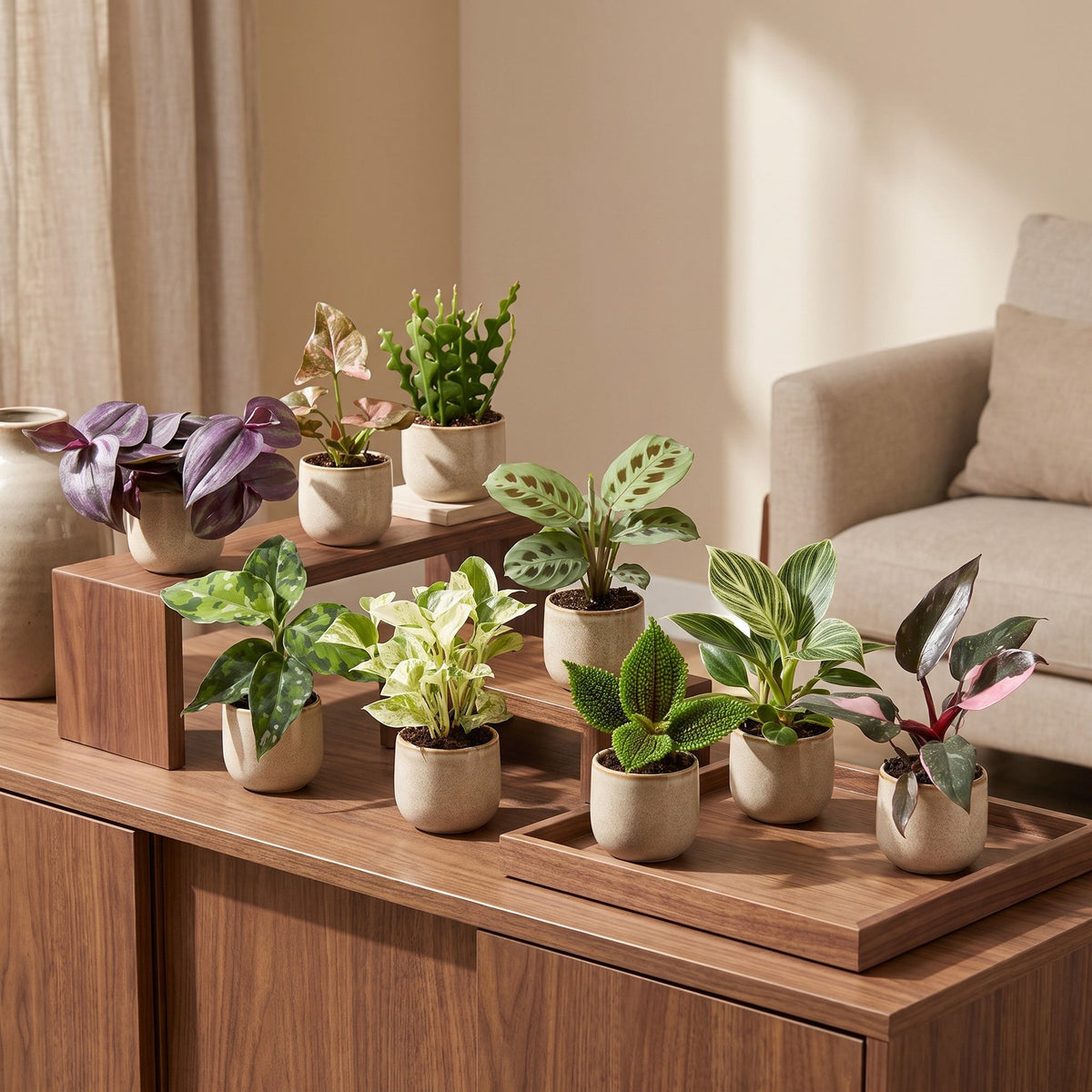 9x Baby Plants Surprise Box - Baby Plants Surprise Box - Various colours - Tropical - Ø6cm - ↕5-15cm