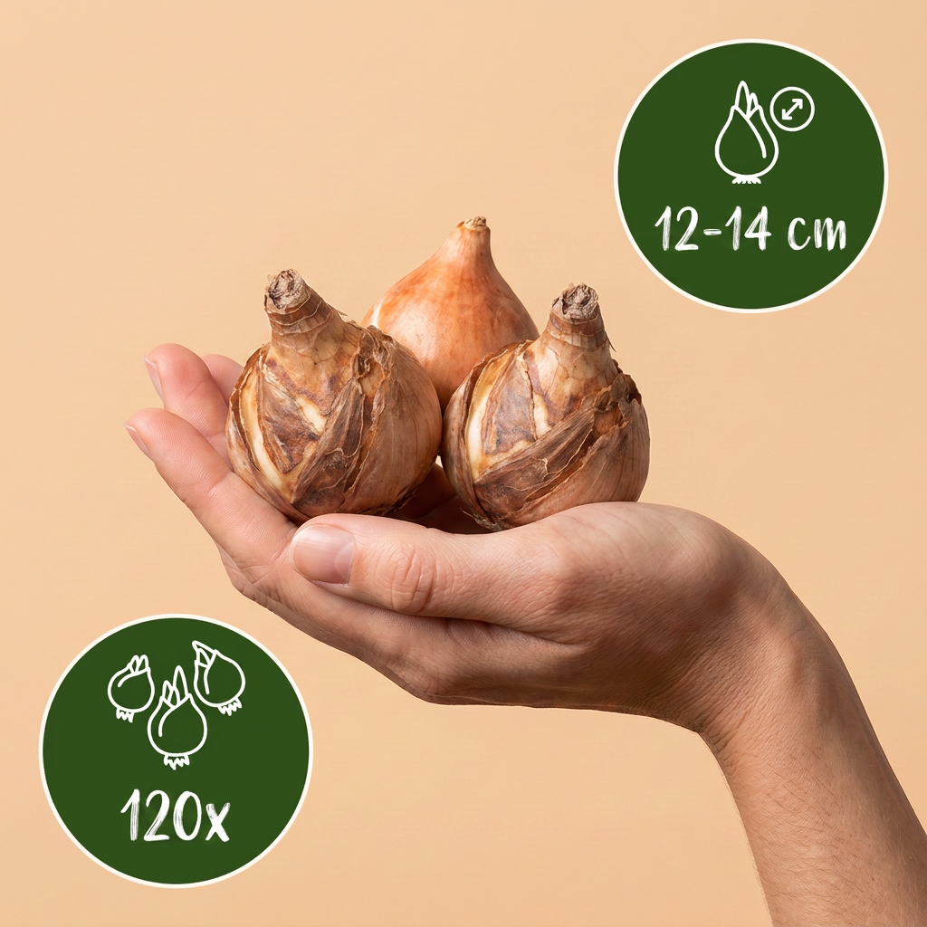 120x Narcissus Carlton - Gele narcis - Geel - Voorjaarsbloeier - Bolmaat 12/14