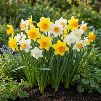120x Narcissus large Cupped mix - Grootbloemige narcis mix - Geel en Wit - Voorjaarsbloeier - Bolmaat 12/14