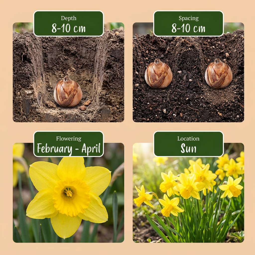 30x Narcissus February Gold - Februarigouden narcis - Geel - Voorjaarsbloeier - Bolmaat 10/12
