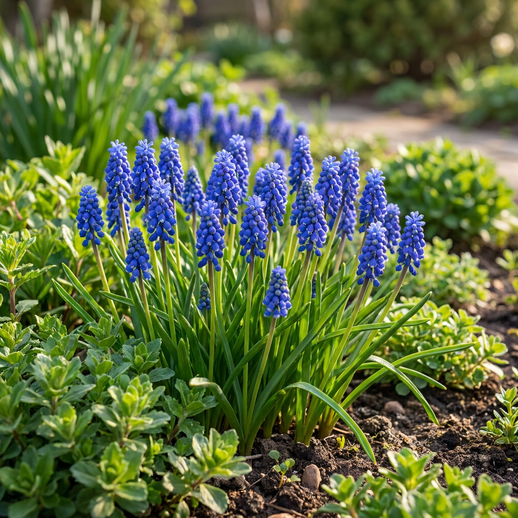 100x Muscari Armeniacum - Armeense druifhyacint - Blauw - Verwilderingsbol - Bolmaat 8/9