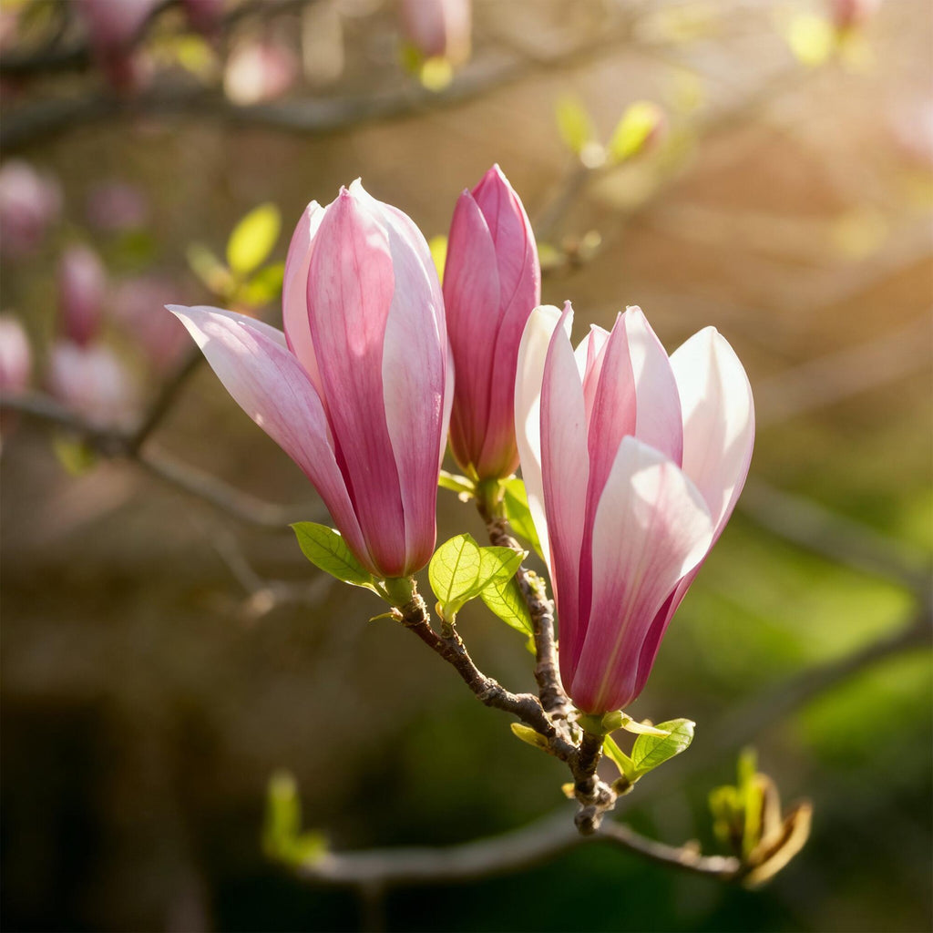 Green boutiQ - Plante de jardin - Magnolia Ricki - Fleur rouge - 1 plante - Caduc - Peu d'entretien - Pot 12 cm Hauteur 30 cm