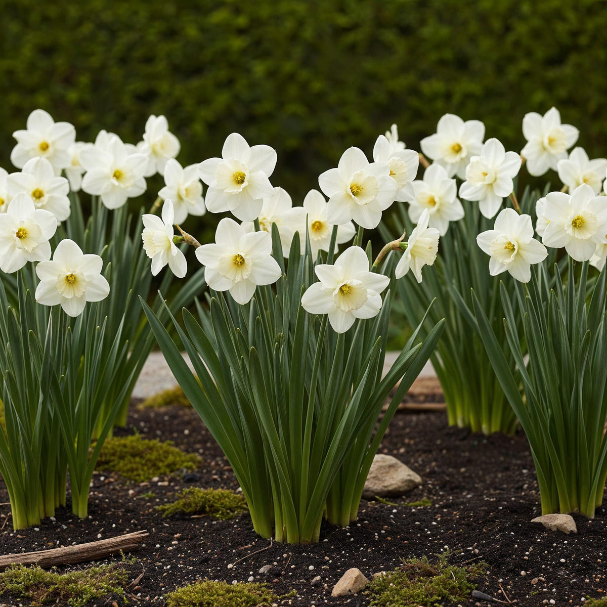 Green boutiQ - Bloembollen - Narcis Mount Hood - Kleur Wit - 15 stuks - Bolmaat 10/12 - XXL Pack