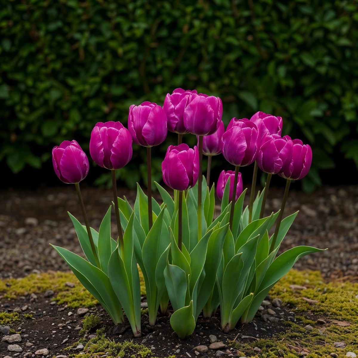 Green boutiQ - Bloembollen - Tulp Triumph Purple - Kleur Paars - 15 stuks - Bolmaat 11/12 - XXL Pack