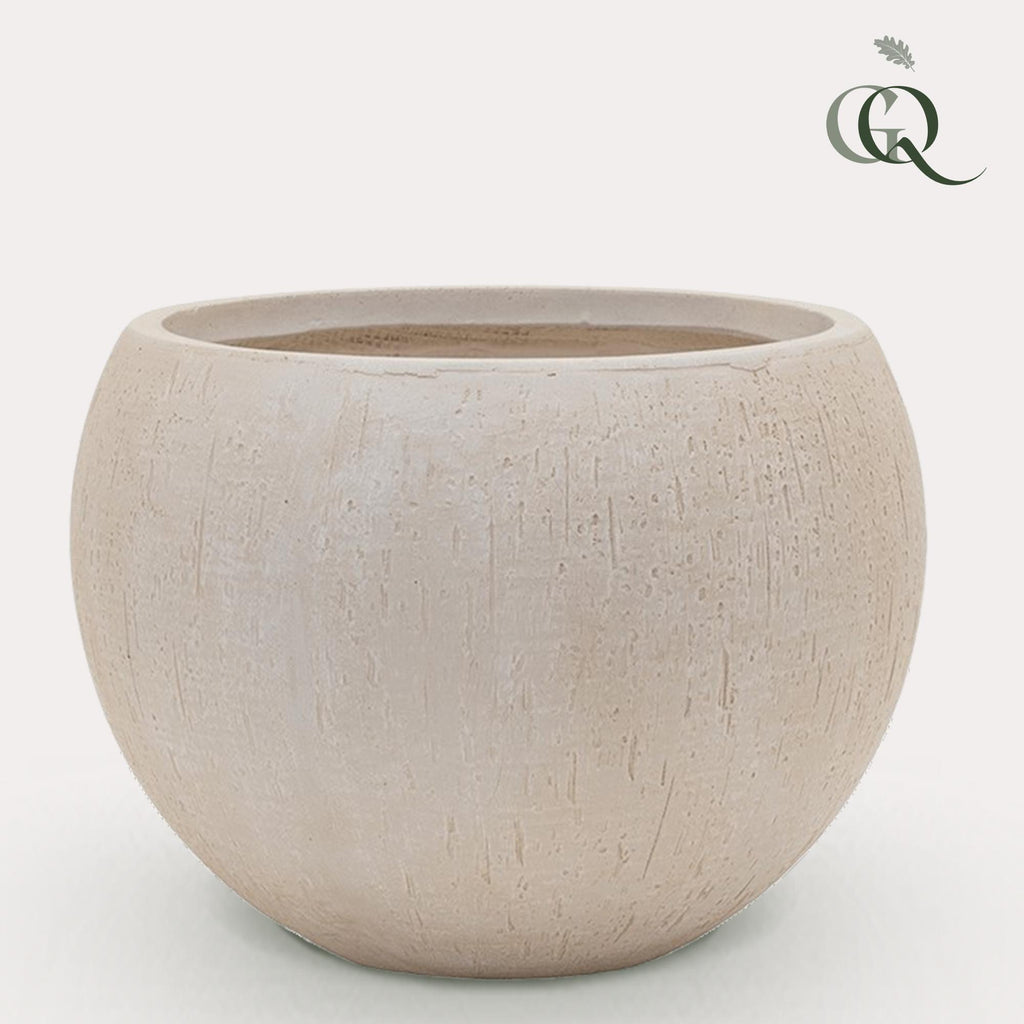 Pot - Beige - Globe Raindrop - XL - H30 L42