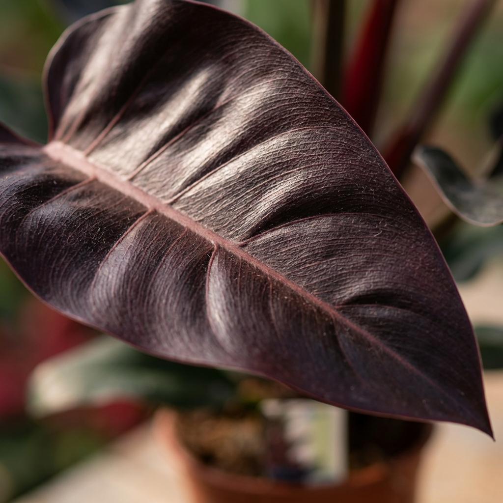 Green boutiQ - Plante d'intérieur - Philodendron - Philodendron Imperial Red - Rouge - Peu d'entretien - 1 Plante - Pot 19cm - Hauteur 60cm