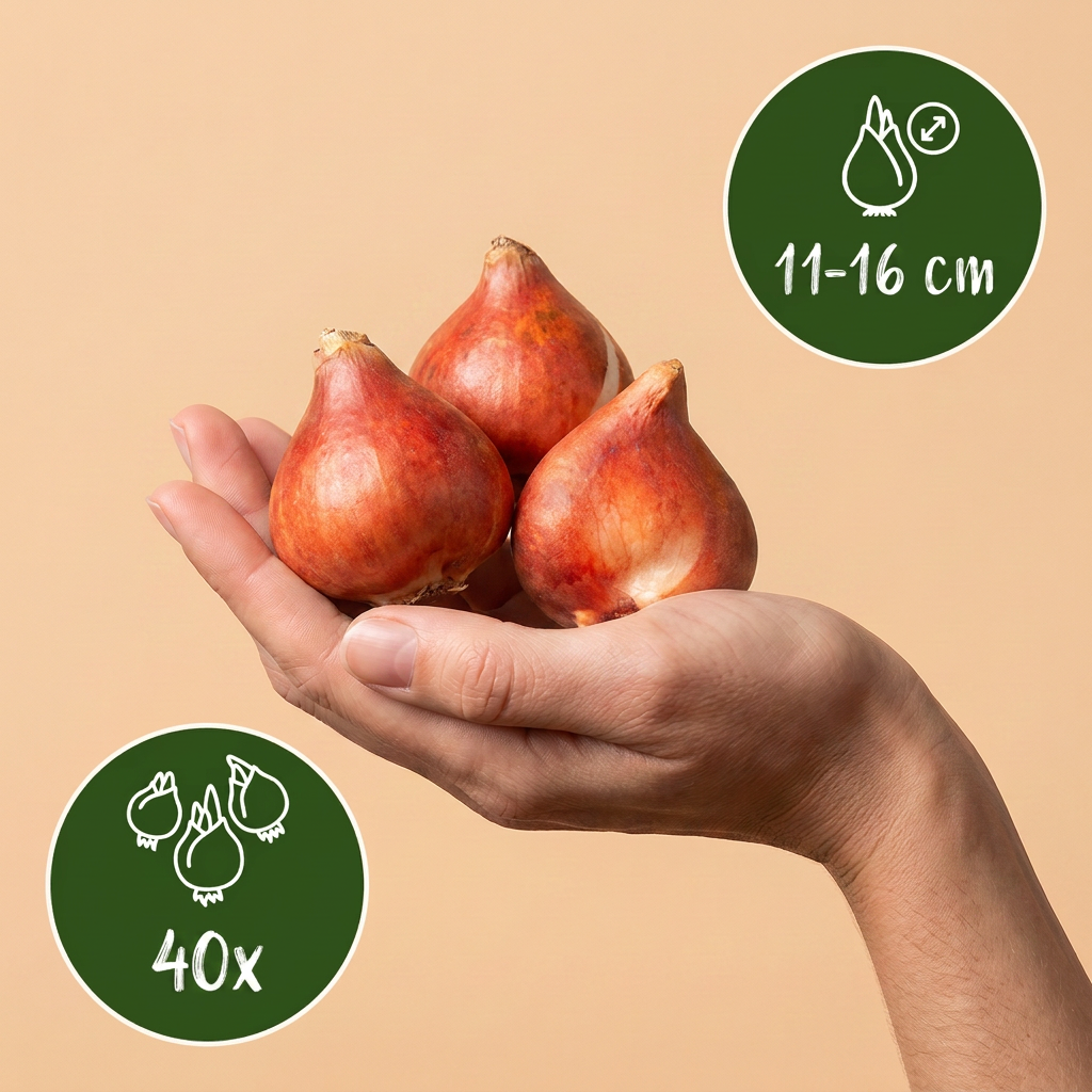 40x Tulipa Prince mix - Tulp Prince mix - Diversen - Voorjaarsbloeier - Bolmaat 11/16