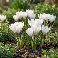 60x Crocus White - Witte krokus - Diversen - Verwilderingsbol - Bolmaat 7/8