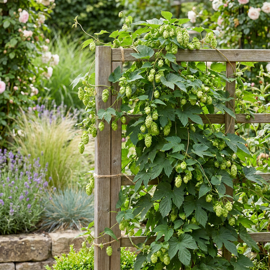 4x Humulus lup. Nordbrau - Nordbrau hop - Green - Climber - Ø9cm - ↕35cm