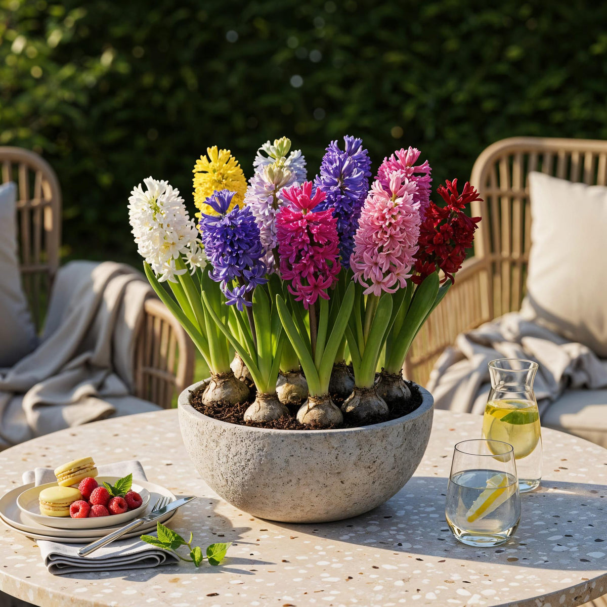 Green boutiQ - Bloembollen - Hyacinth mix - Diversen Kleuren - 10 stuks - Bolmaat 14/15 - XXL Pack