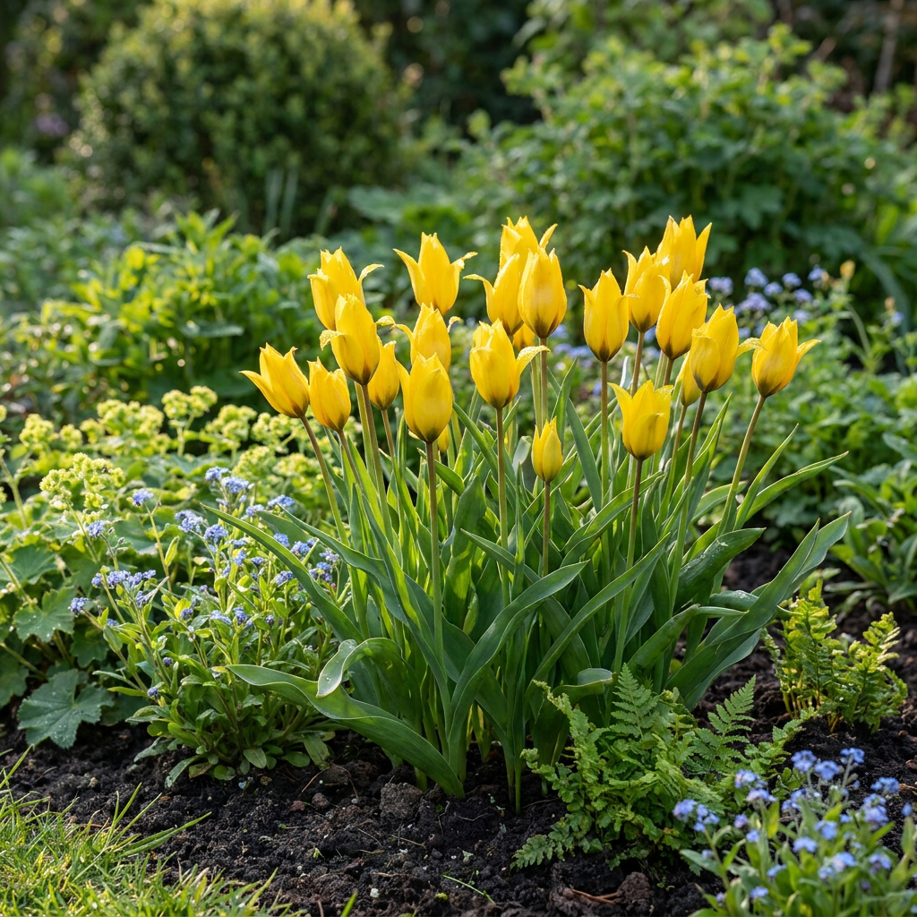40x Tulipa Sylvestris - Bosdravik - Geel - Verwilderingsbol - Bolmaat 5/6