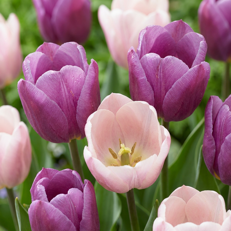 Green boutiQ - Bloembollen - Tulp Macron mix - Diversen Kleuren - 12 stuks - Bolmaat 11/12 - XXL Pack - foto 1