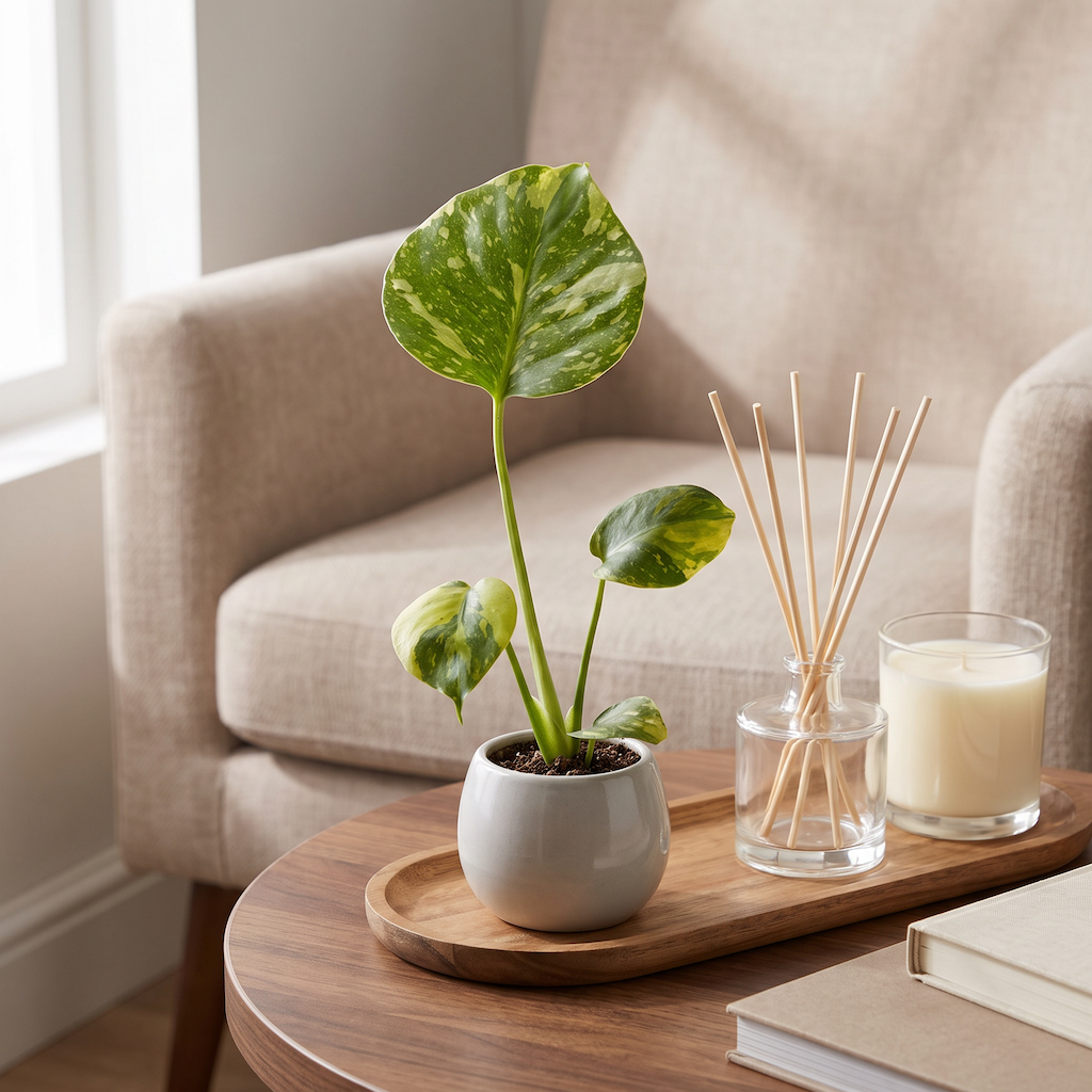 Monstera Deliciosa Electro Light - Electro Light Swiss Cheese Plant - Green - Tropical - Ø6cm - ↕18cm