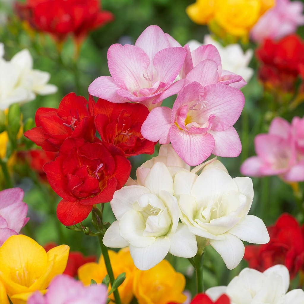 80x Freesia Double Mix - Dubbele fresia - Diversen - Snijbloem - Bolmaat 5/+