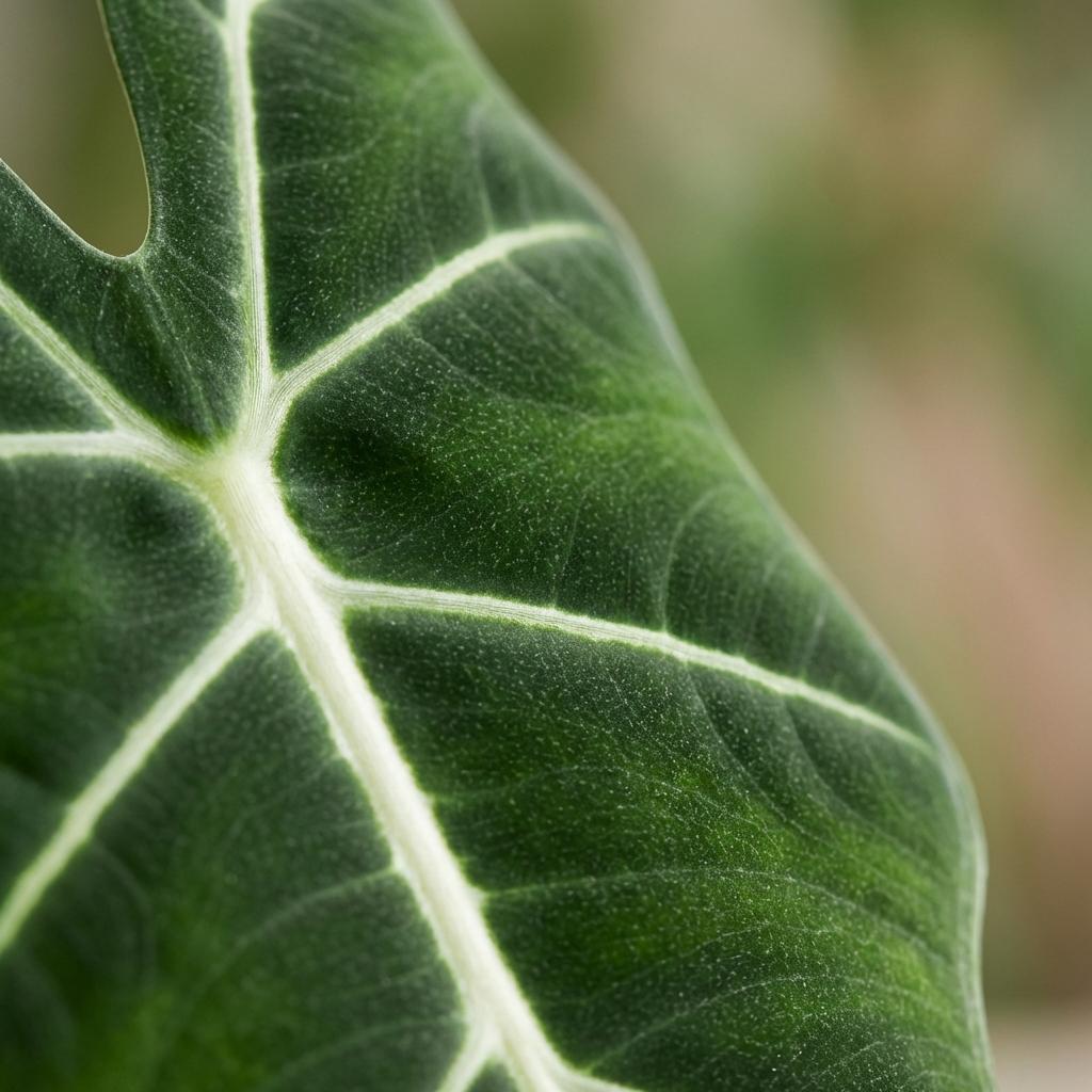 Green boutiQ - Plante d'intérieur - Oreille d'éléphant - Alocasia Frydek - Vert - Peu d'entretien - 1 Plante - avec Pot Blanc - Pot 19cm - Hauteur 60cm