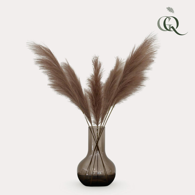 Kunstbloemen Solo - x 6 - 115cm - Pampas Plumes - Brown