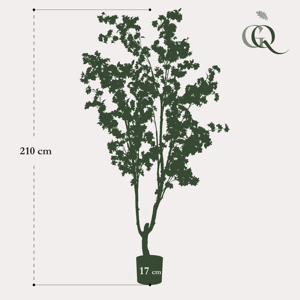 Kunstpflanze - Prunus - Kirschblüte - Rosa - 210 cm